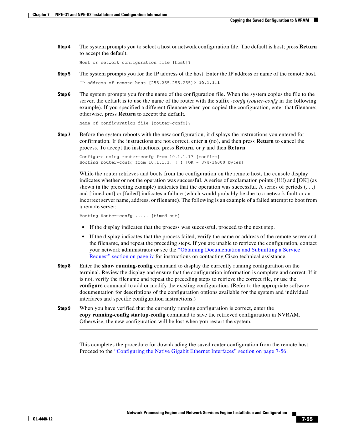 Cisco Systems NPE-175, NPE-225 manual Name of configuration file router-confg? 