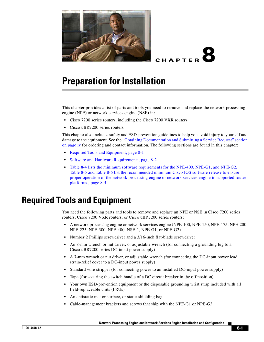 Cisco Systems NPE-175, NPE-225 manual Preparation for Installation, Required Tools and Equipment 