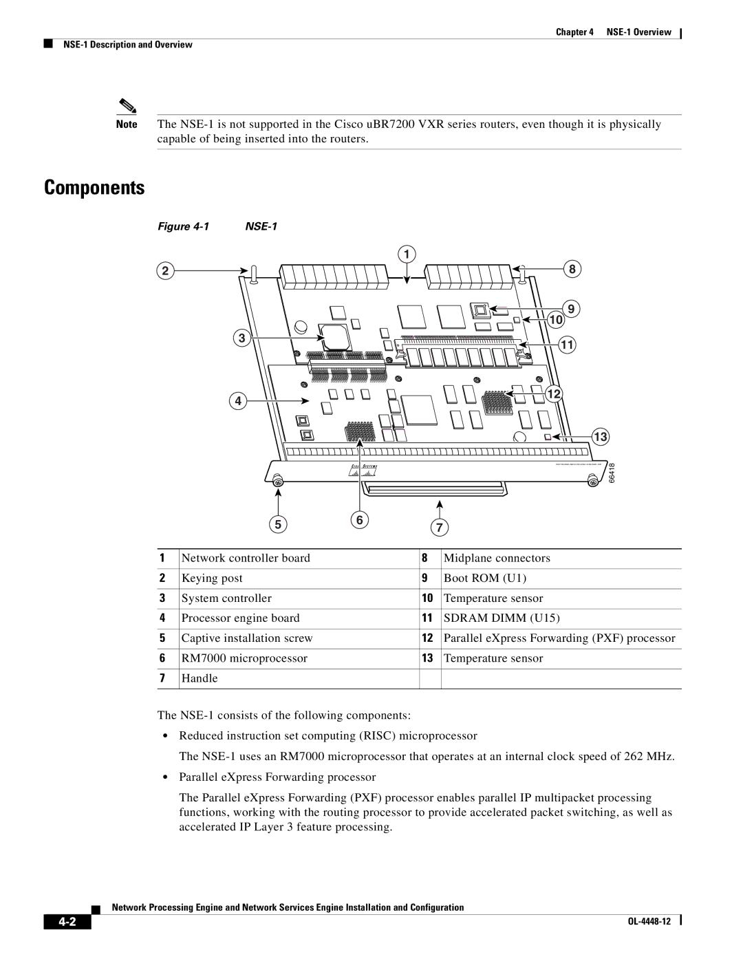 Cisco Systems NPE-225, NPE-175 manual NSE-1 