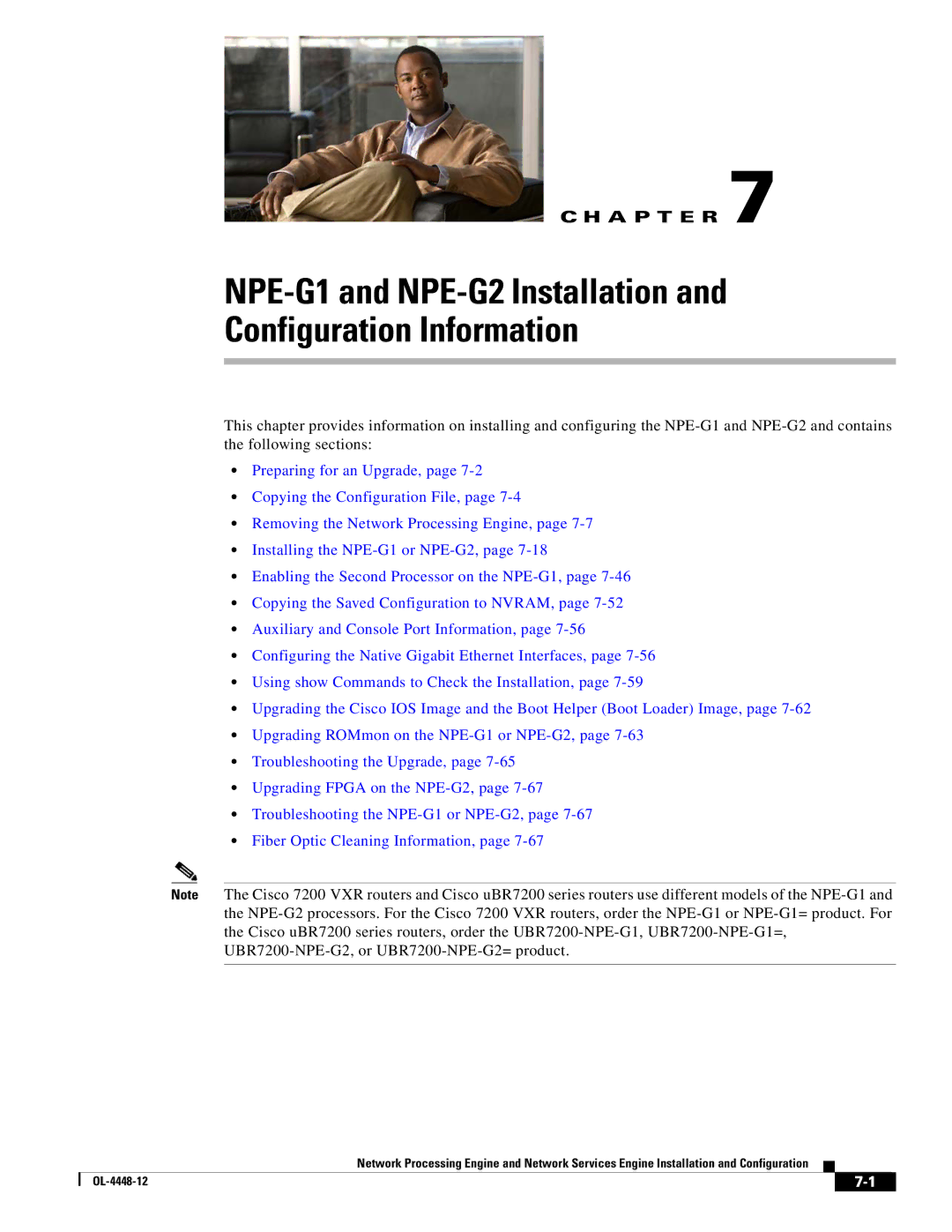 Cisco Systems NPE-175, NPE-225 manual NPE-G1 and NPE-G2 Installation Configuration Information 