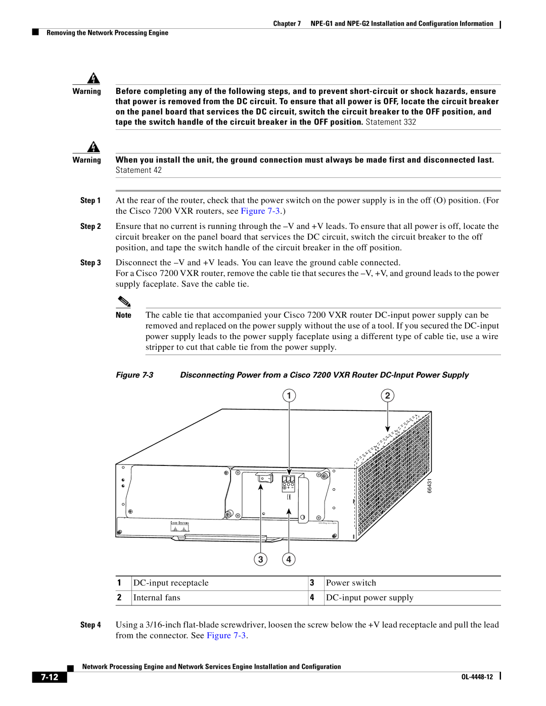 Cisco Systems NPE-225, NPE-175 manual 66431 