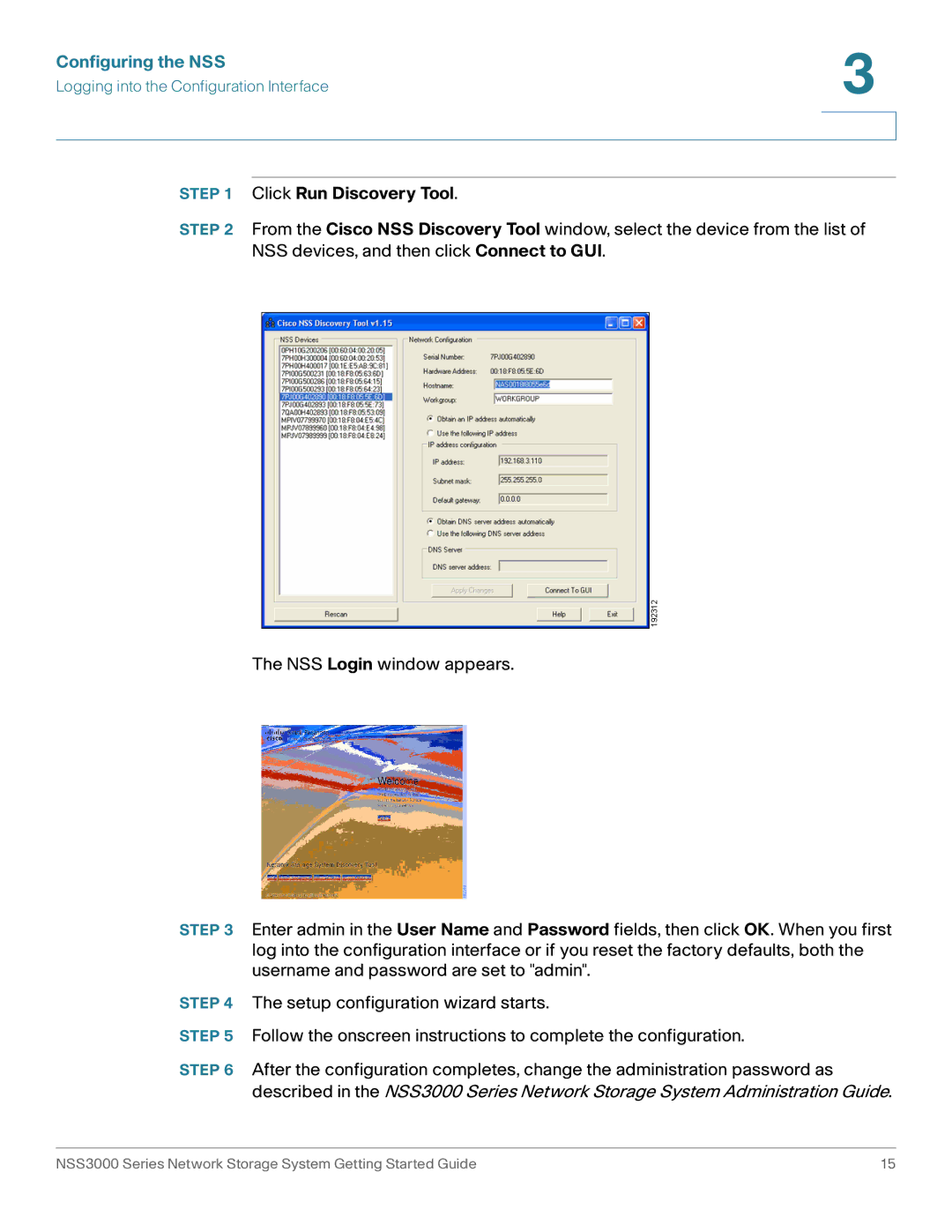 Cisco Systems NSS3000 Series manual Click Run Discovery Tool 