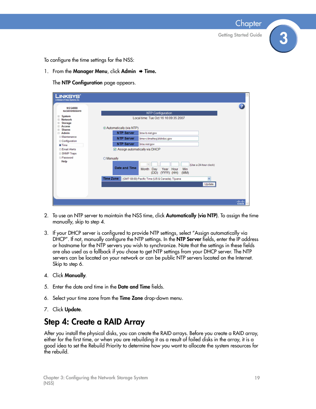 Cisco Systems NSS4000, NSS6000 manual Create a RAID Array 