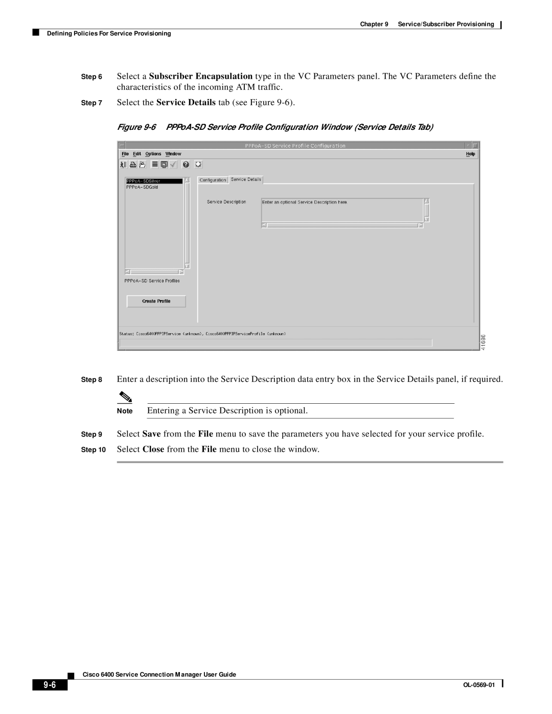 Cisco Systems OL-0569-01 manual Cisco 6400 Service Connection Manager User Guide 