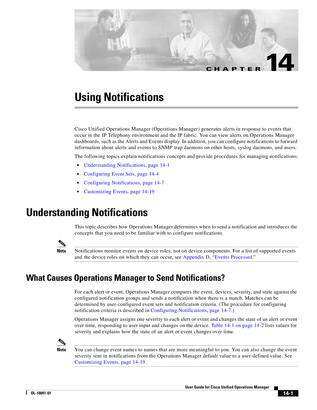 Cisco Systems OL-10041-01 appendix Understanding Notifications, What Causes Operations Manager to Send Notifications? 