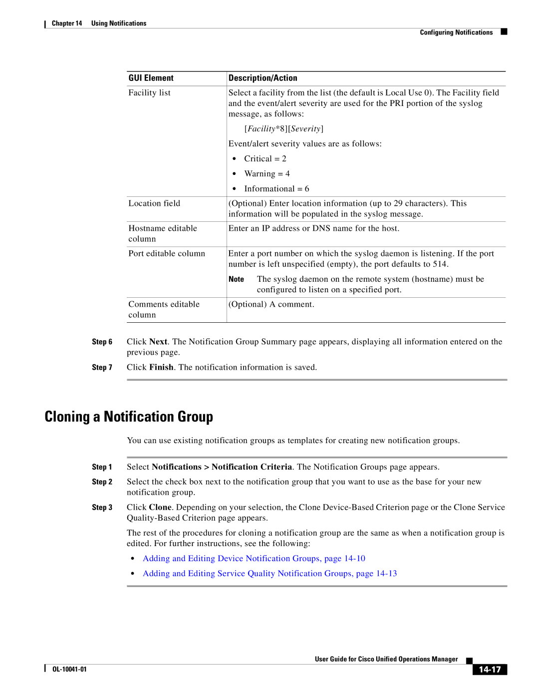 Cisco Systems OL-10041-01 appendix Cloning a Notification Group, 14-17 