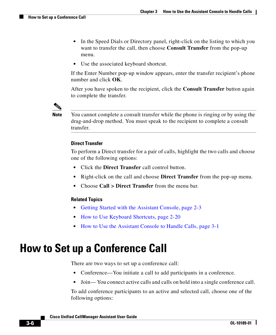 Cisco Systems OL-10189-01 manual How to Set up a Conference Call, Direct Transfer 