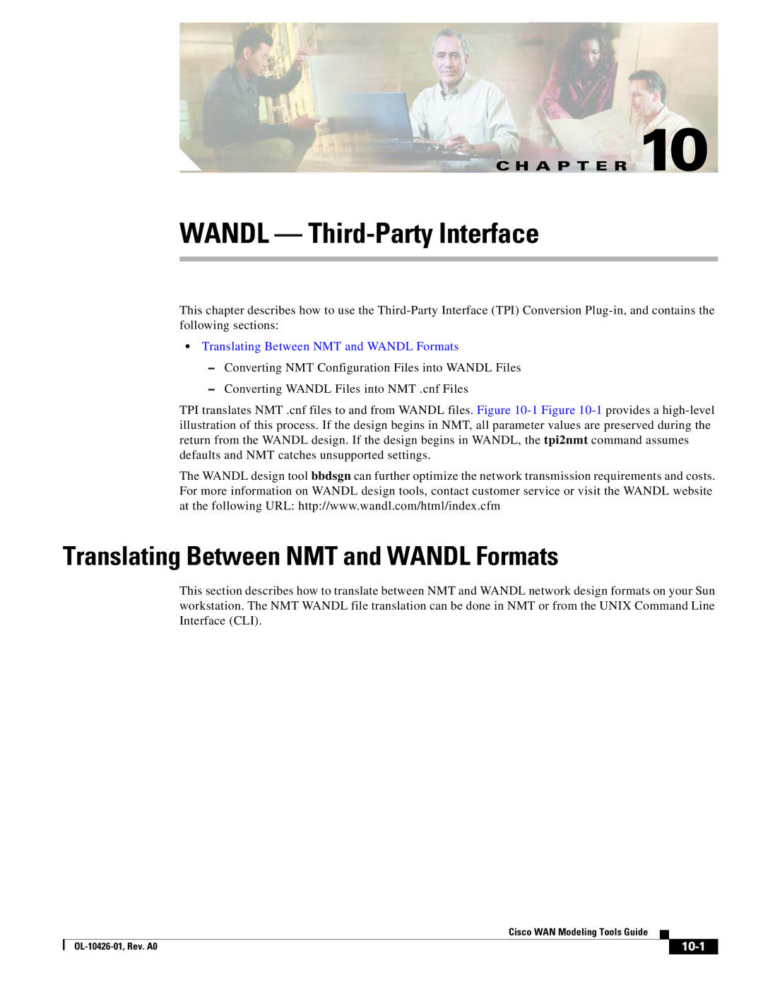 Cisco Systems OL-10426-01 manual Wandl Third-Party Interface, Translating Between NMT and Wandl Formats 