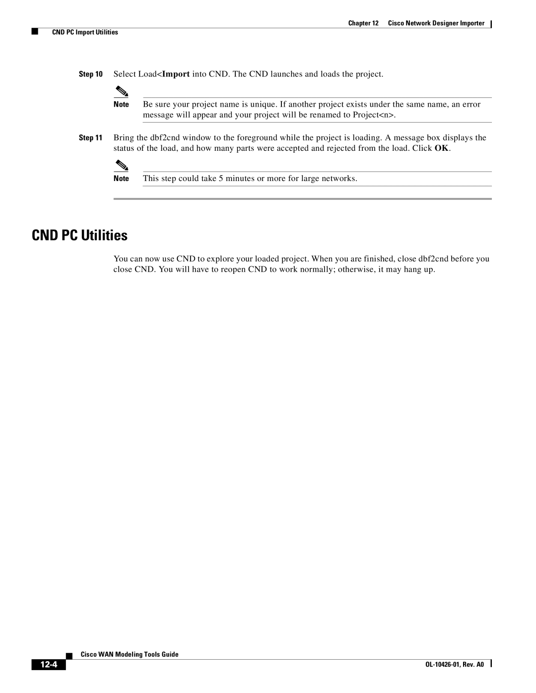 Cisco Systems OL-10426-01 manual CND PC Utilities, 12-4 