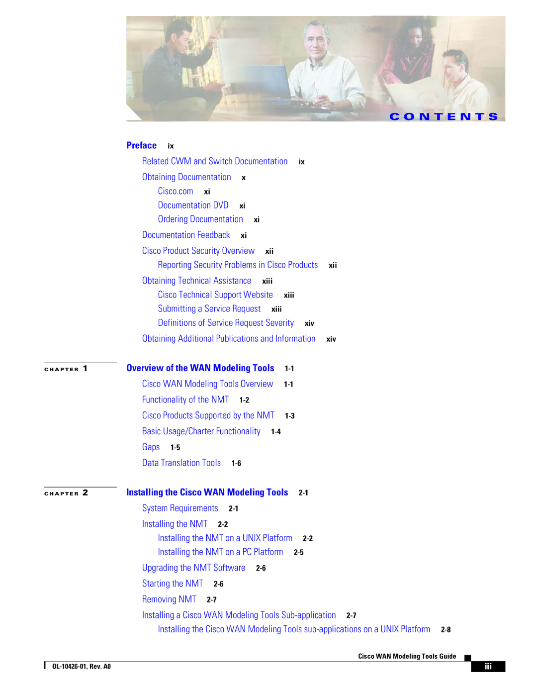 Cisco Systems OL-10426-01 manual N T E N T S 