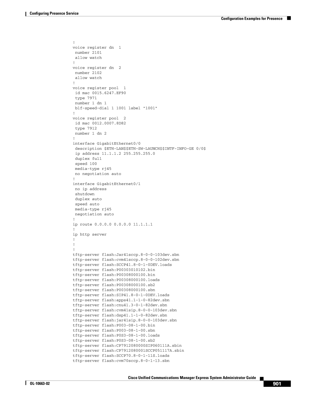 Cisco Systems OL-10663-02 manual 901 