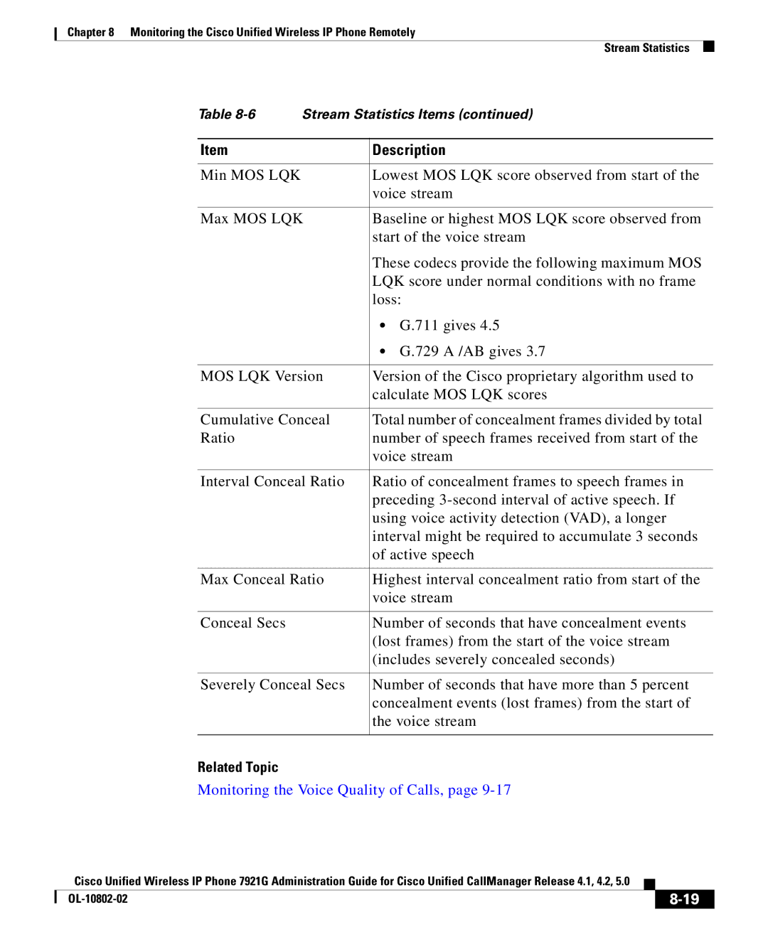 Cisco Systems OL-10802-02 manual Related Topic 