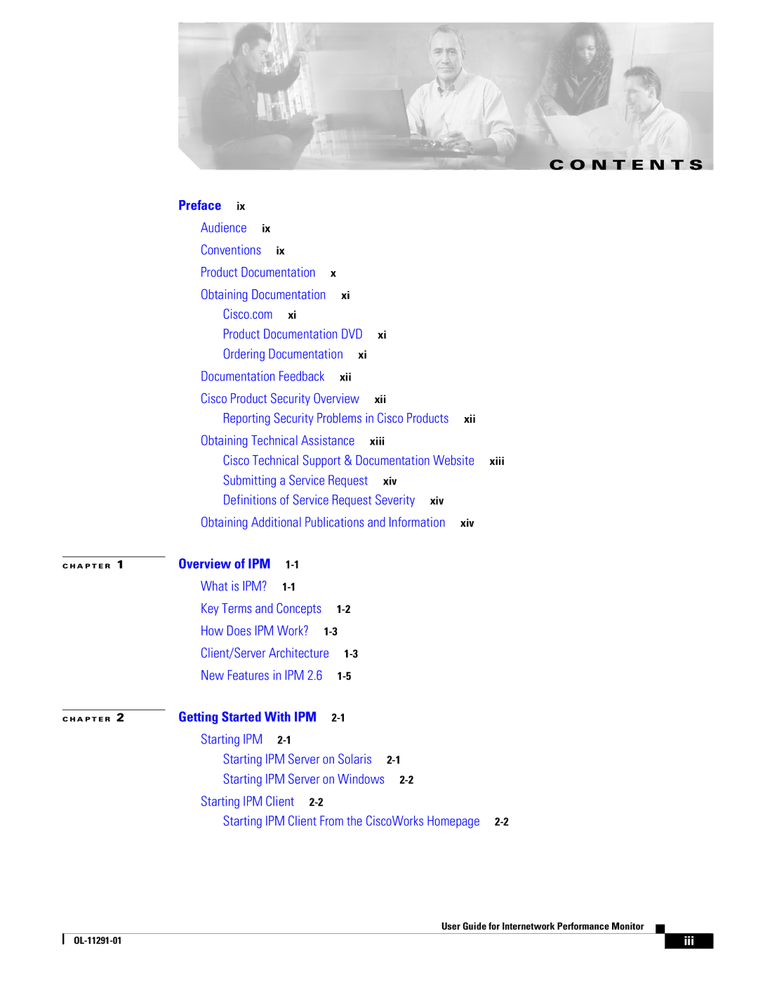 Cisco Systems OL-11291-01 manual N T E N T S, Iii 