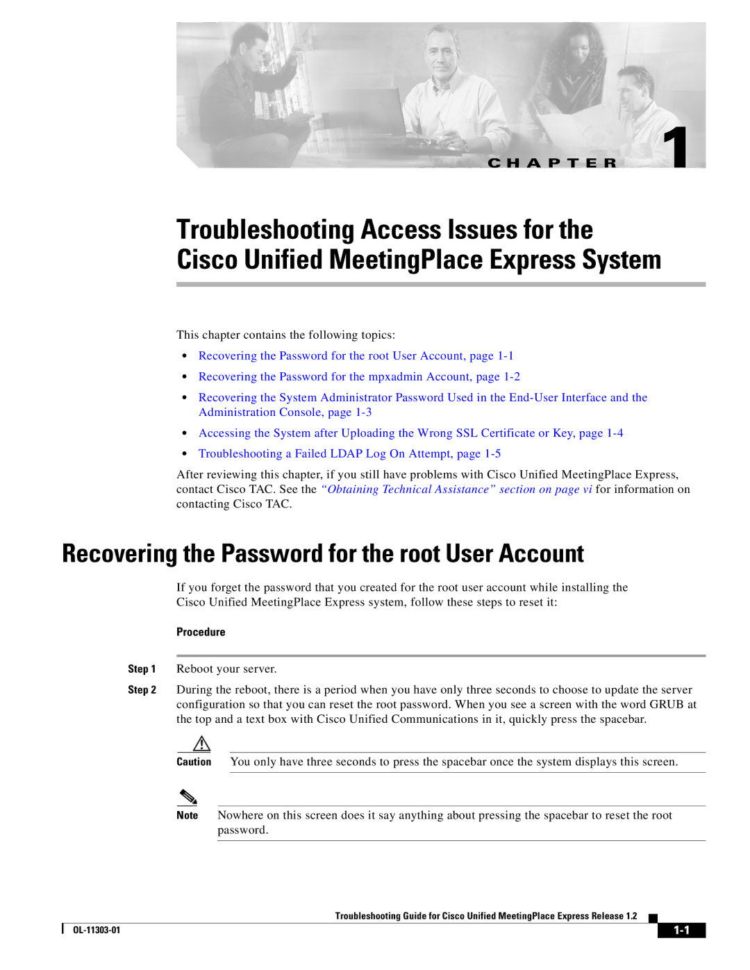 Cisco Systems OL-11303-01 manual Recovering the Password for the root User Account, Procedure 