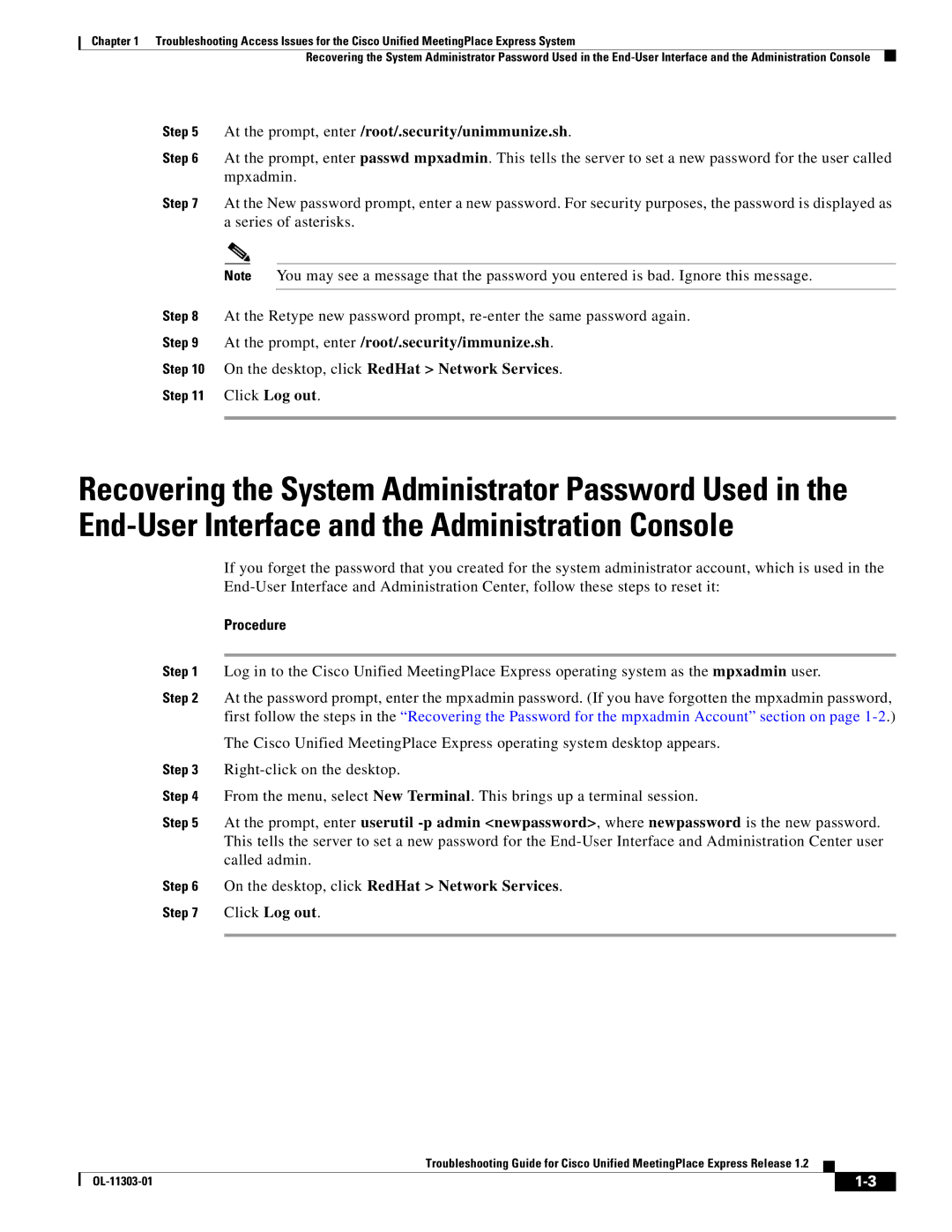 Cisco Systems OL-11303-01 manual Click Log out 