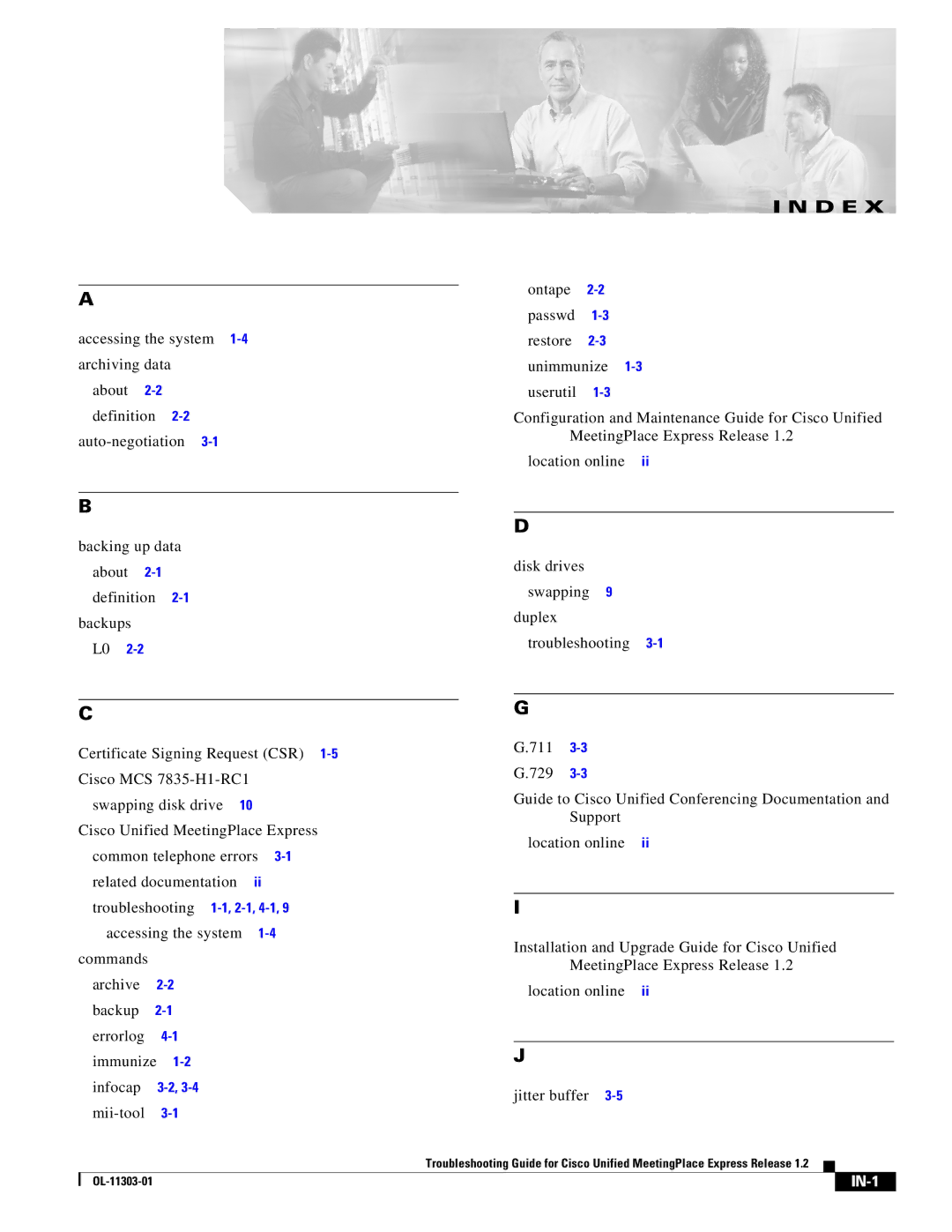 Cisco Systems OL-11303-01 manual D E 