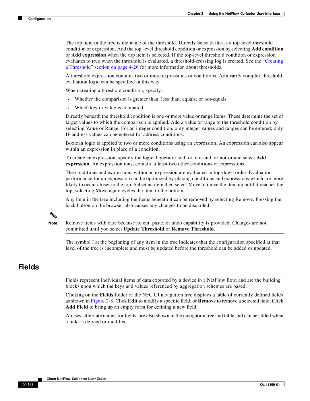 Cisco Systems OL-11399-01 manual Fields 