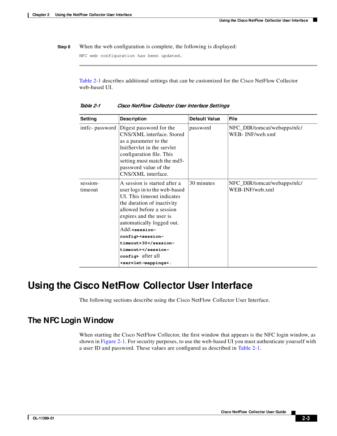 Cisco Systems OL-11399-01 manual NFC Login Window, Setting Description Default Value File 