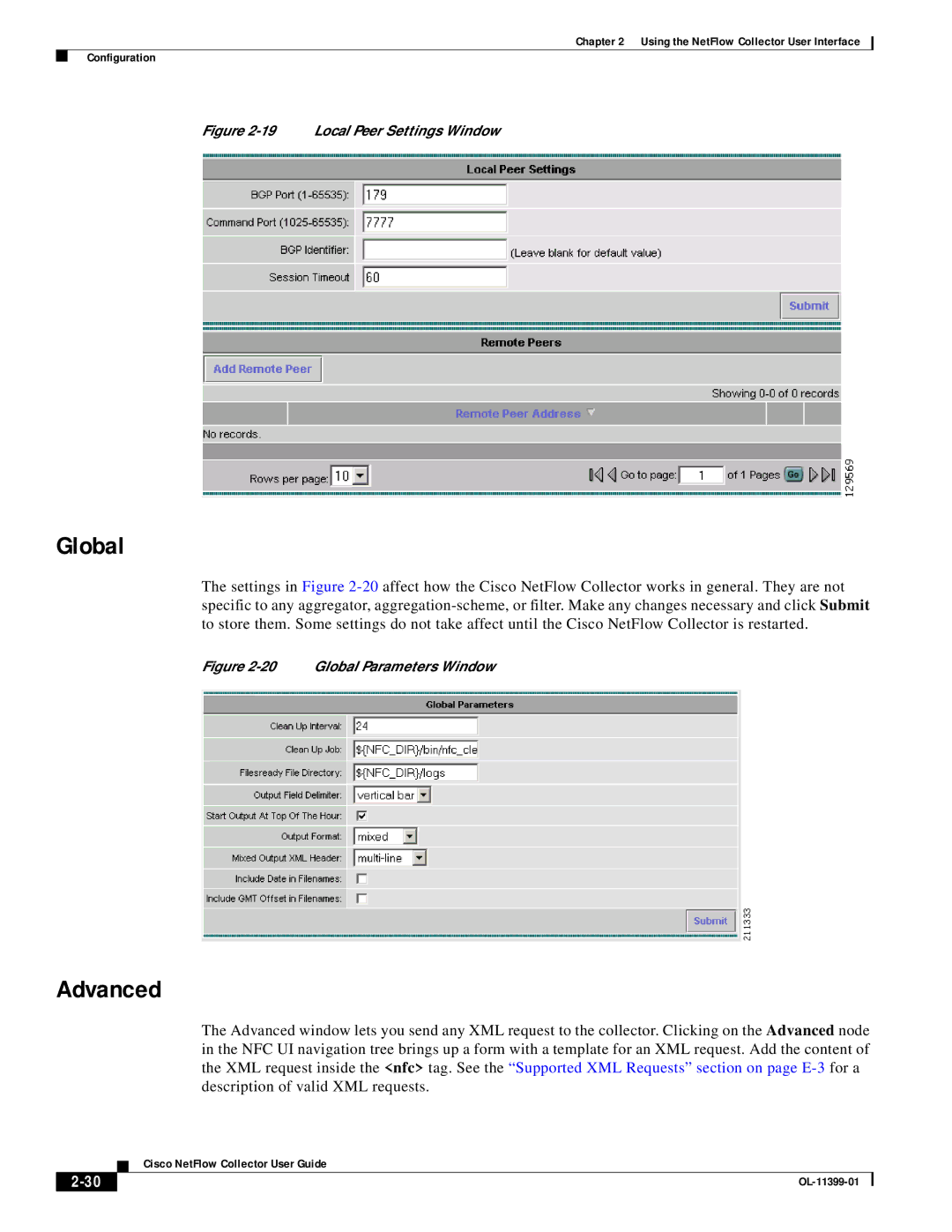 Cisco Systems OL-11399-01 manual Global, Advanced 