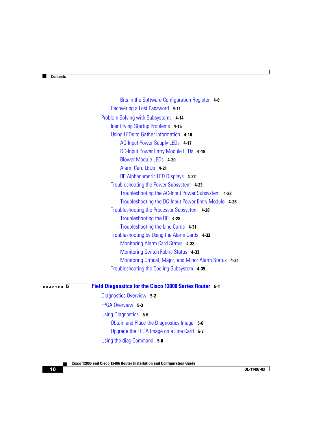 Cisco Systems OL-11497-03 manual Diagnostics Overview Fpga Overview Using Diagnostics 