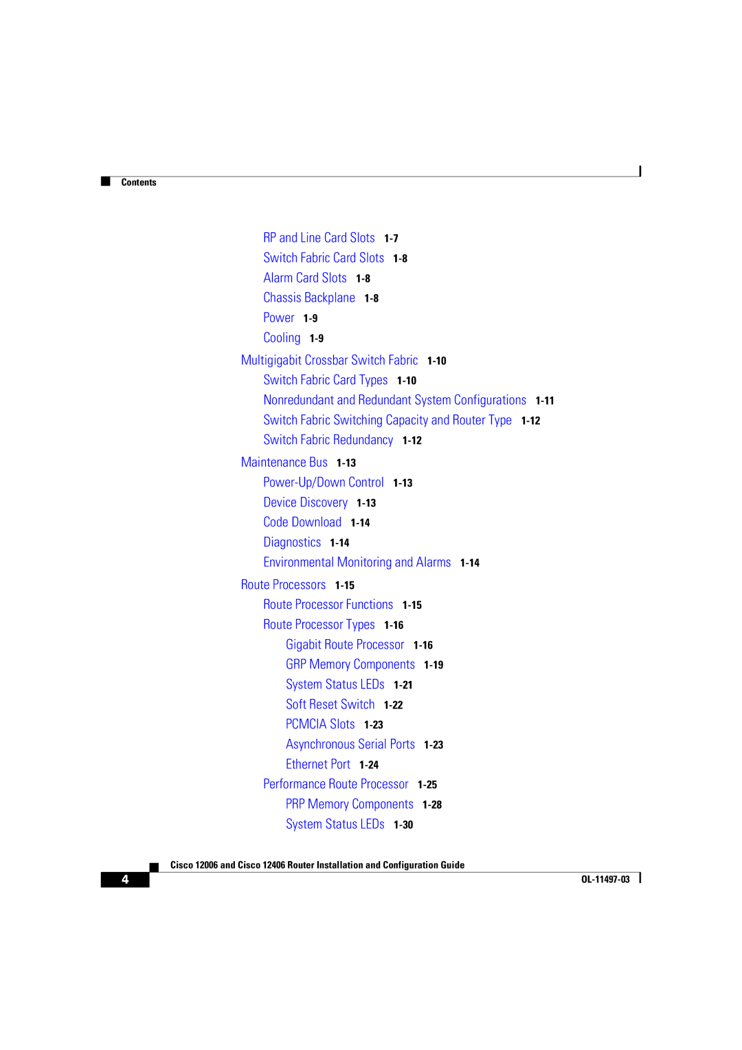 Cisco Systems OL-11497-03 manual Power 