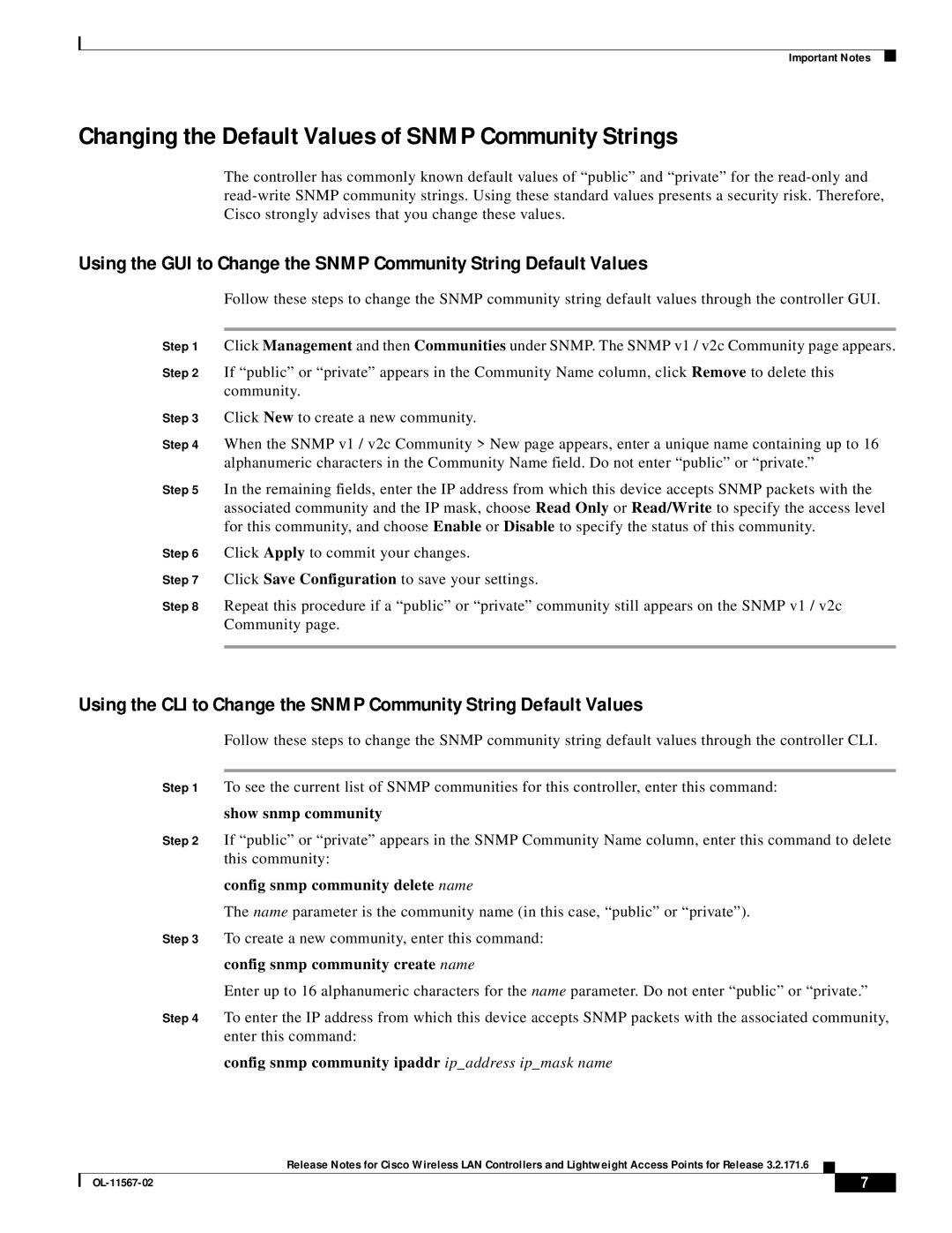 Cisco Systems OL-11567-02 manual Changing the Default Values of Snmp Community Strings, Show snmp community 