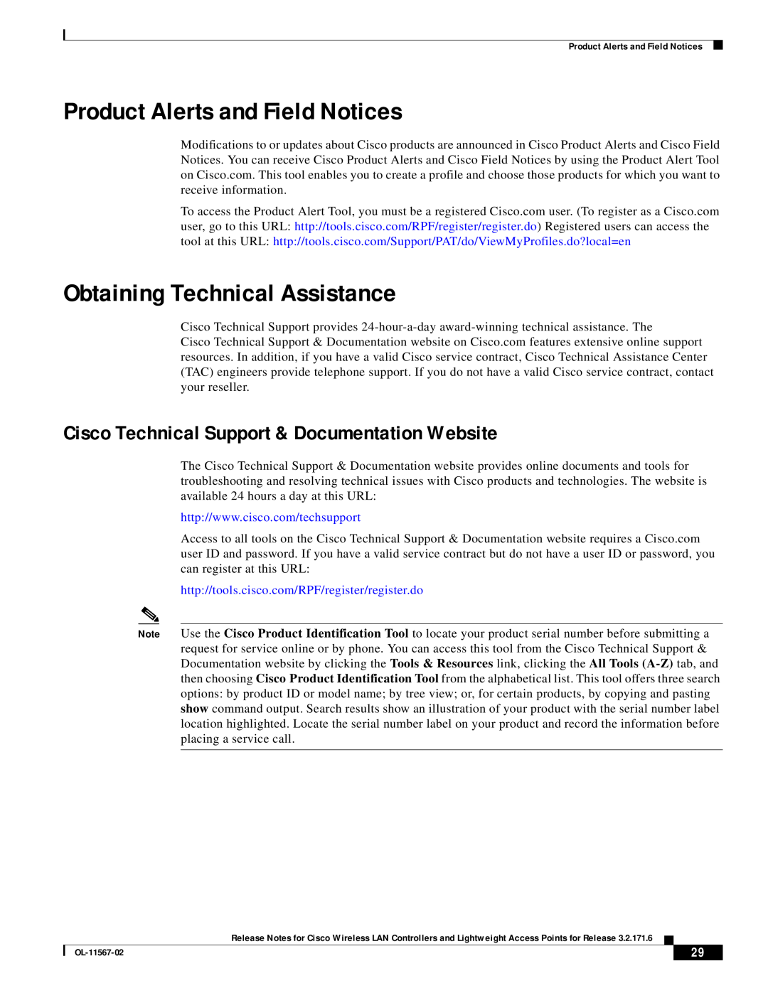 Cisco Systems OL-11567-02 manual Product Alerts and Field Notices, Obtaining Technical Assistance 