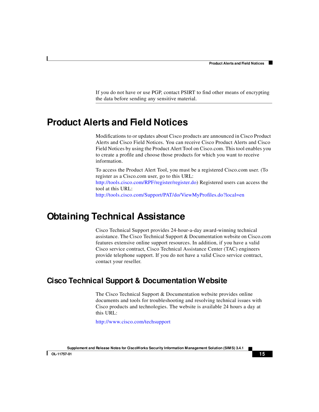 Cisco Systems OL-11757-01 manual Product Alerts and Field Notices, Obtaining Technical Assistance 