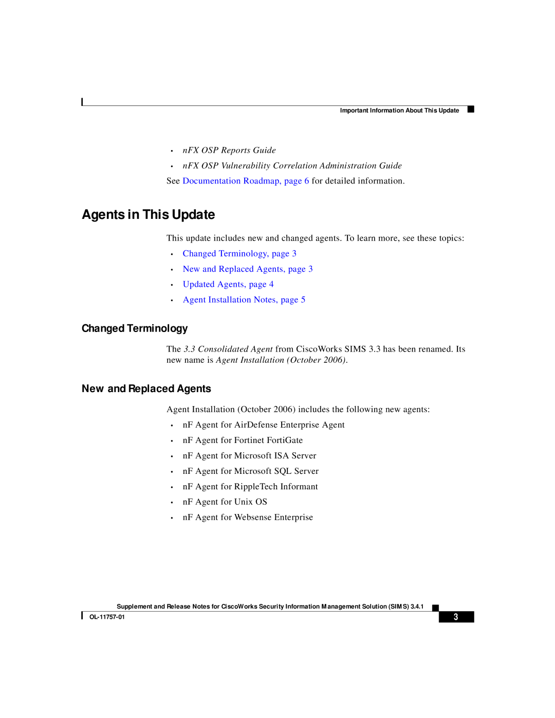 Cisco Systems OL-11757-01 manual Agents in This Update, Changed Terminology 