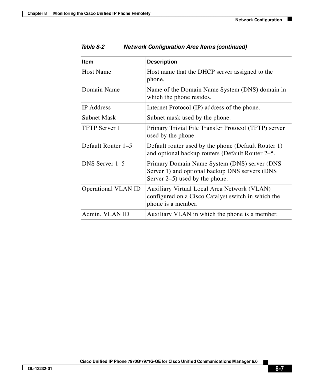 Cisco Systems OL-12232-01 manual Monitoring the Cisco Unified IP Phone Remotely 