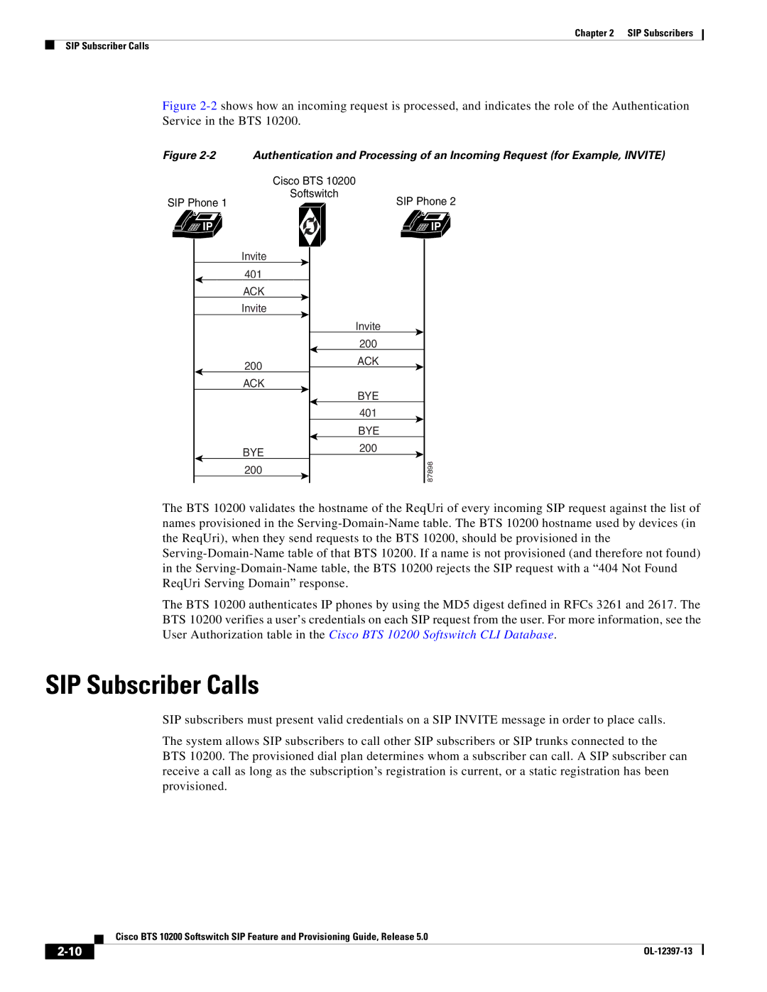 Cisco Systems OL-12397-13 manual SIP Subscriber Calls 