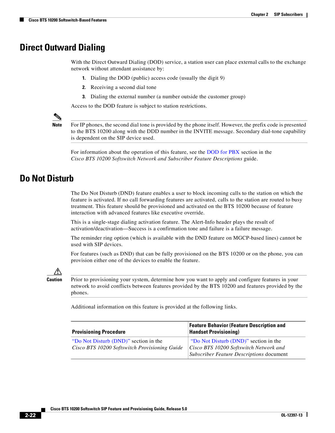 Cisco Systems OL-12397-13 manual Direct Outward Dialing, Do Not Disturb 