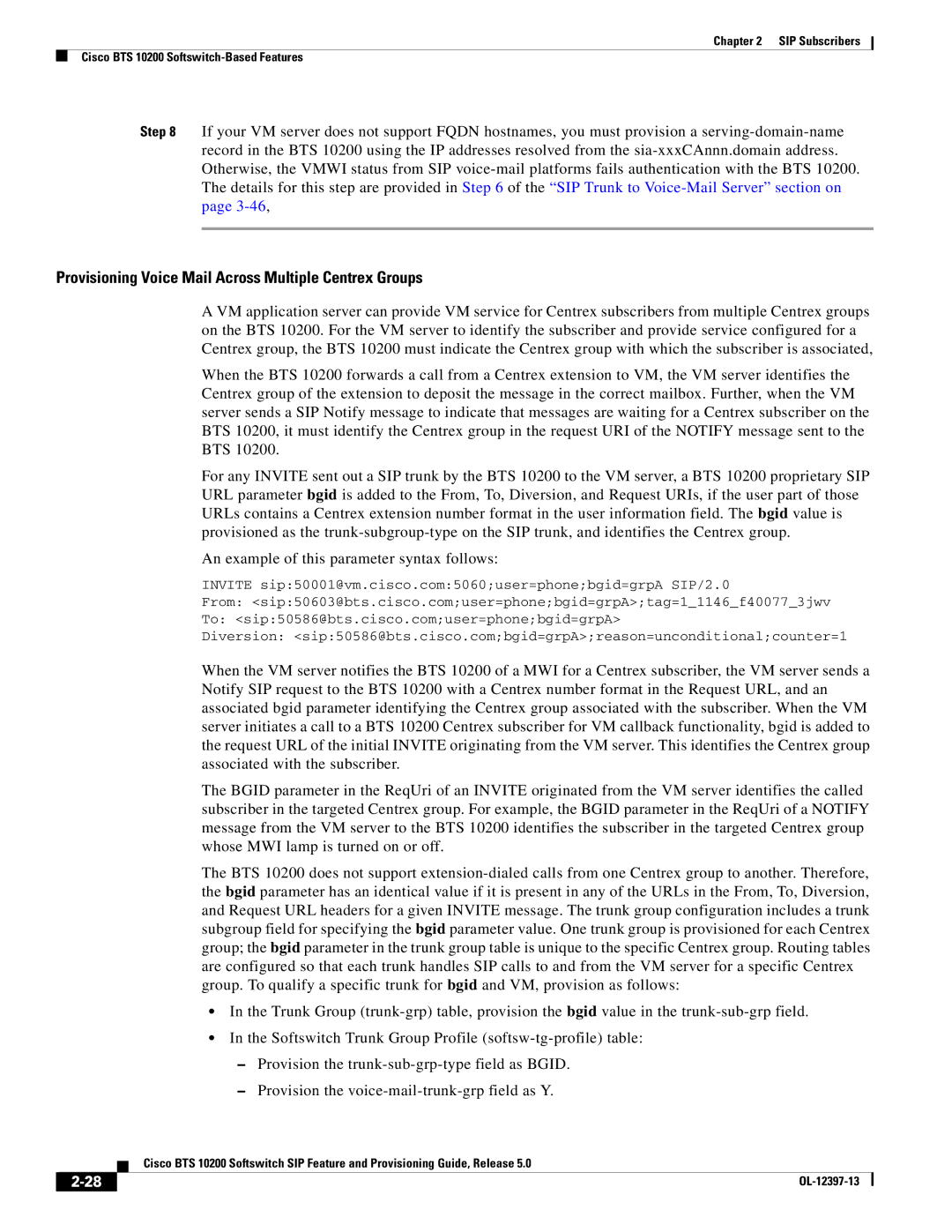 Cisco Systems OL-12397-13 manual Provisioning Voice Mail Across Multiple Centrex Groups 