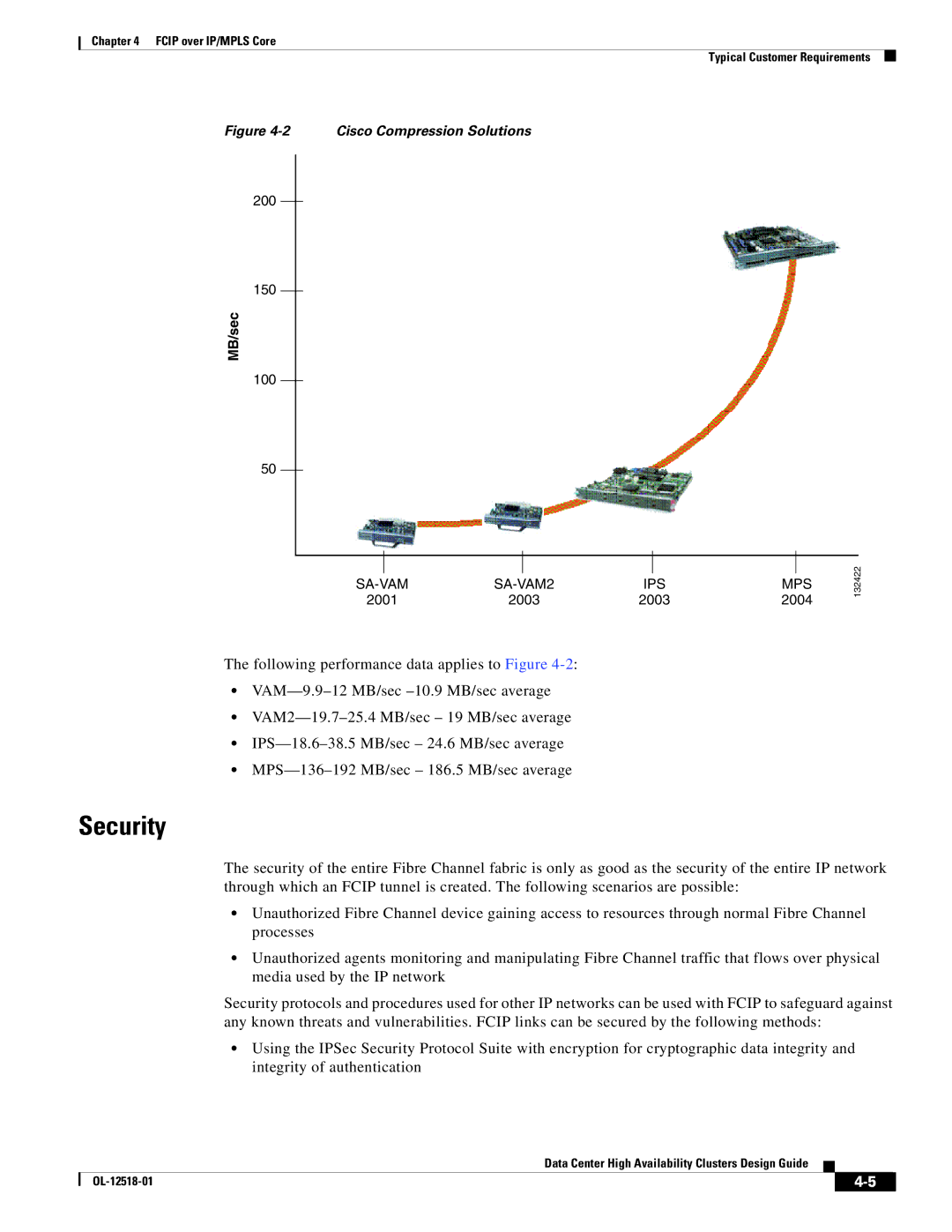 Cisco Systems OL-12518-01 manual Security, Cisco Compression Solutions 