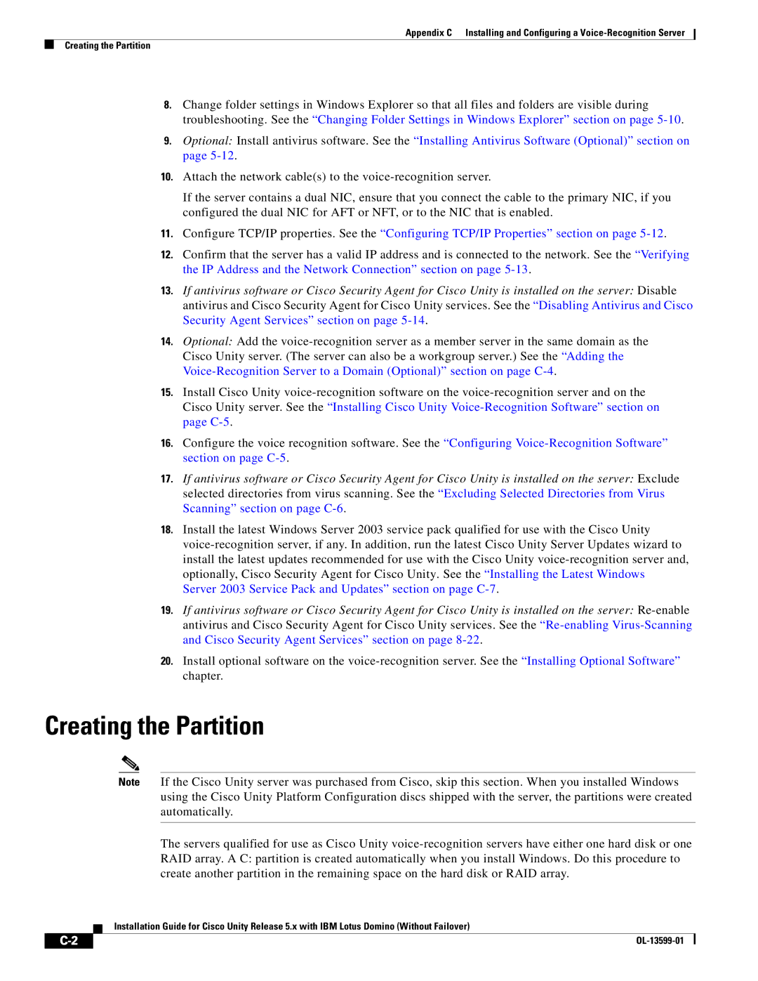 Cisco Systems OL-13599-01 manual Creating the Partition 