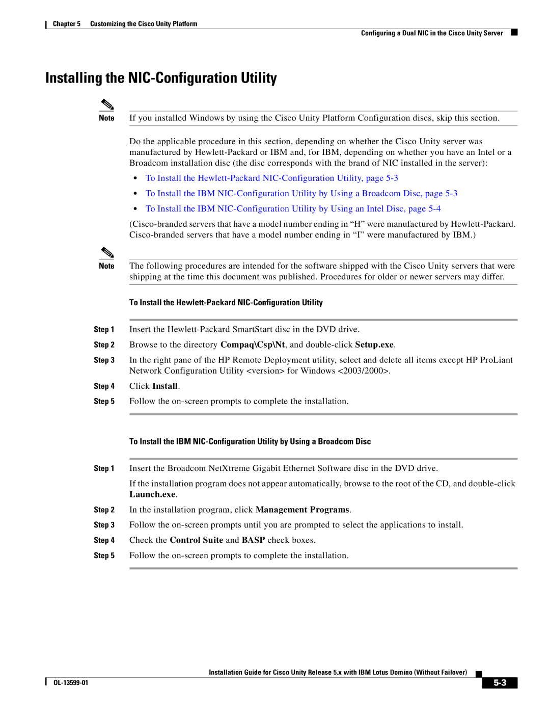 Cisco Systems OL-13599-01 manual Installing the NIC-Configuration Utility 