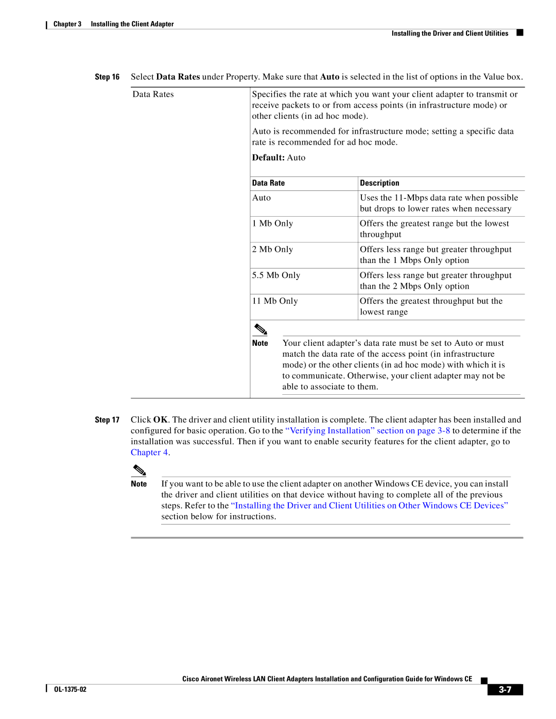 Cisco Systems OL-1375-02 manual Default Auto 