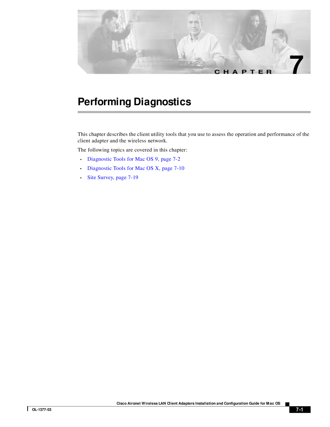 Cisco Systems OL-1377-03 manual Performing Diagnostics 