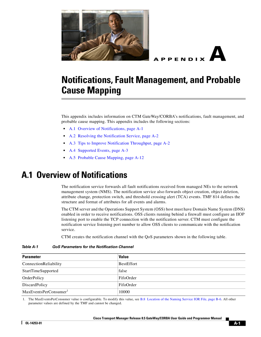 Cisco Systems OL-14253-01 appendix Notifications, Fault Management, and Probable Cause Mapping 