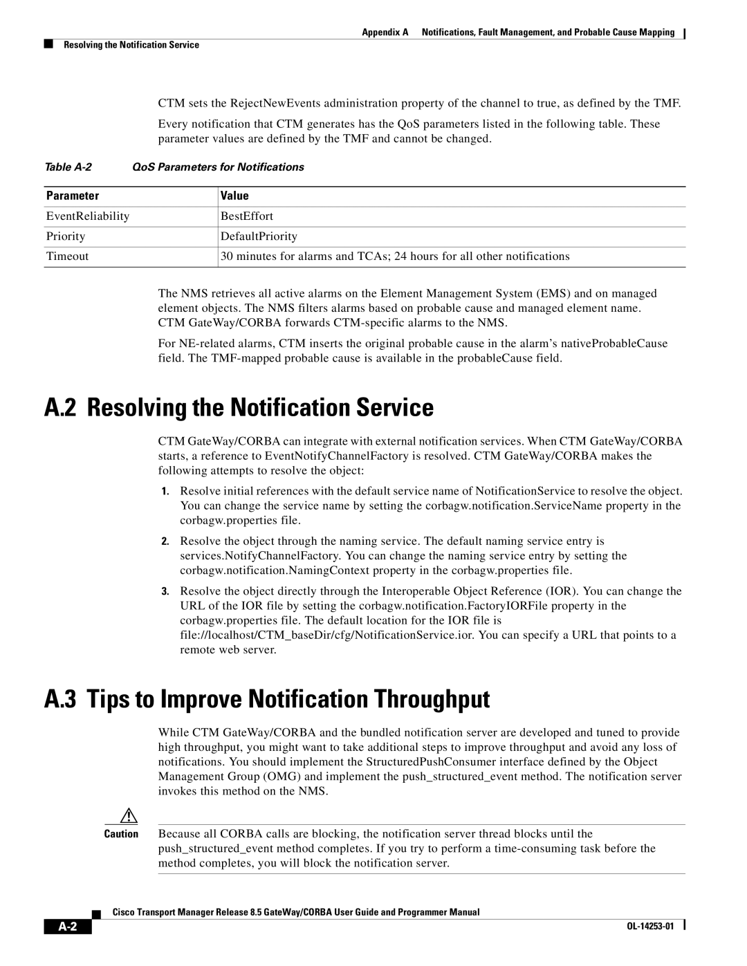 Cisco Systems OL-14253-01 appendix Resolving the Notification Service 