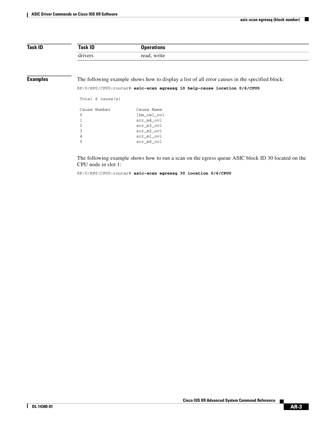 Cisco Systems OL-14340-01 manual Drivers Read, write, AR-3 