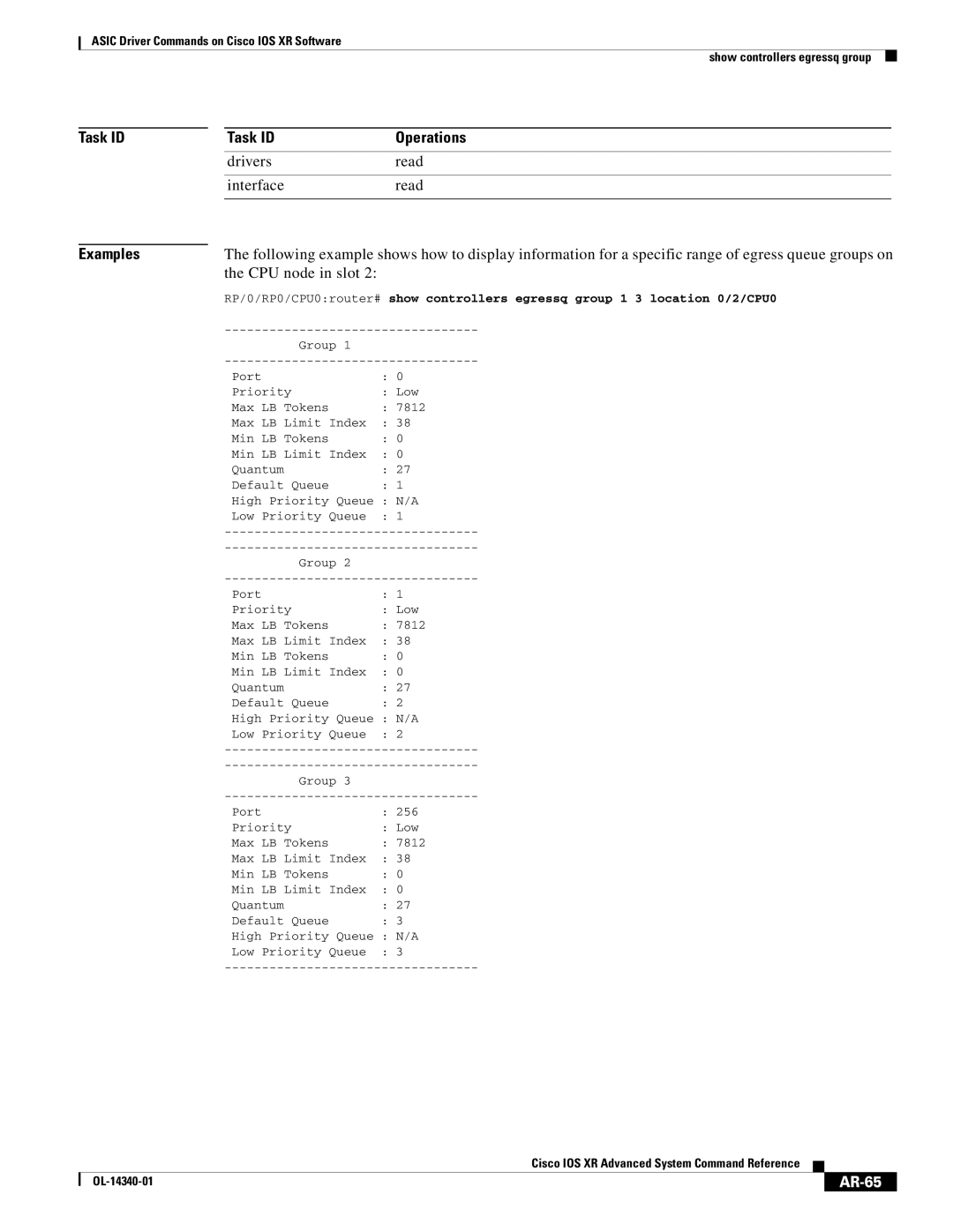 Cisco Systems OL-14340-01 manual CPU node in slot, AR-65 