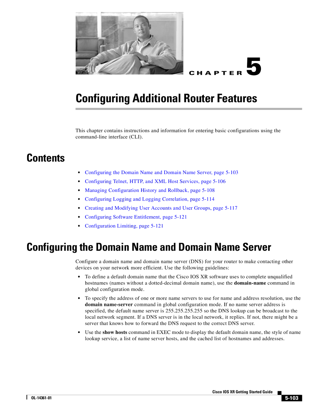 Cisco Systems OL-14361-01 manual Configuring Additional Router Features, Contents 