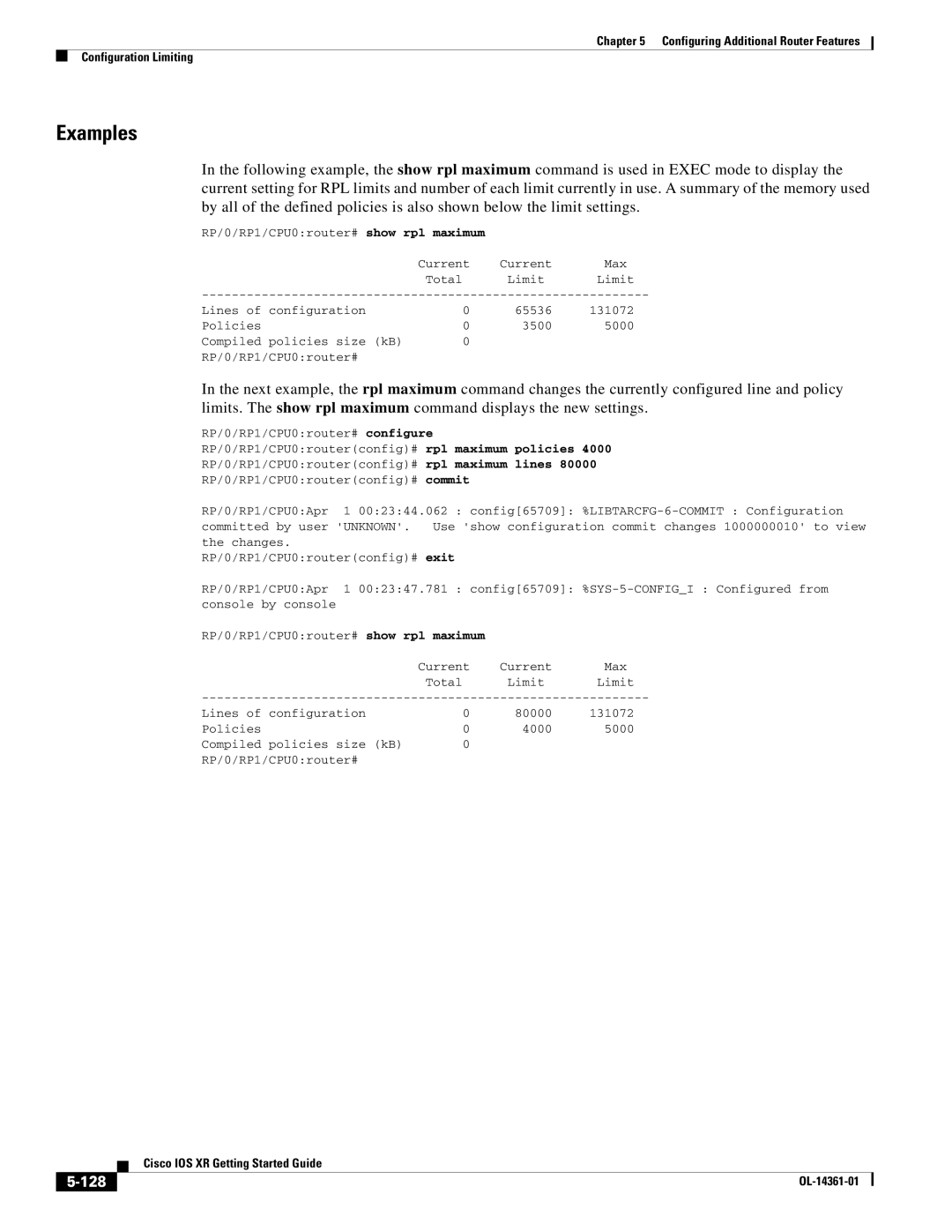 Cisco Systems OL-14361-01 manual 128 