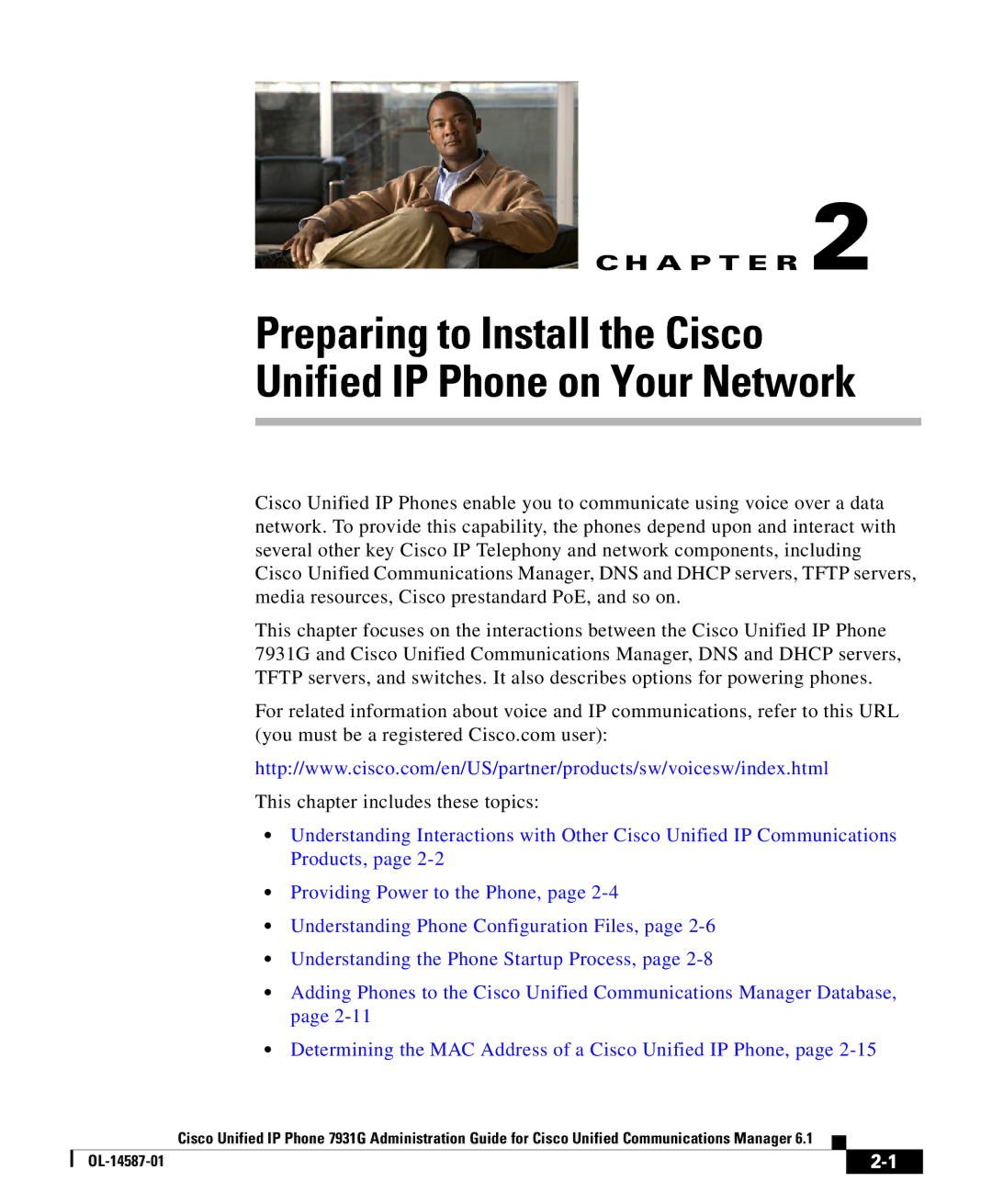 Cisco Systems OL-14587-01 manual A P T E R 