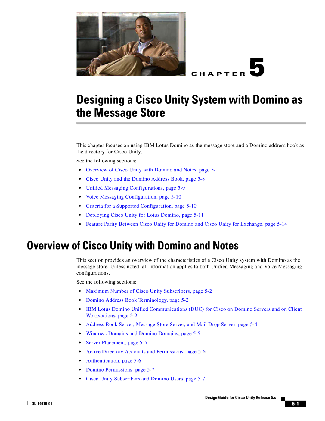 Cisco Systems OL-14619-01 manual Overview of Cisco Unity with Domino and Notes 