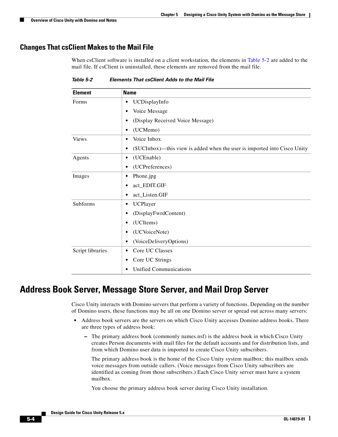 Cisco Systems OL-14619-01 manual Changes That csClient Makes to the Mail File 