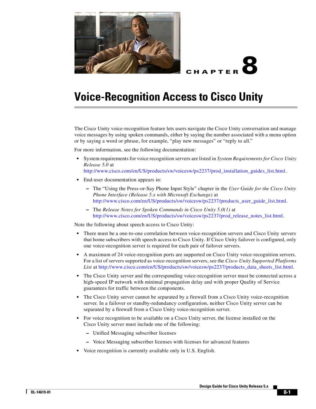 Cisco Systems OL-14619-01 manual Voice-Recognition Access to Cisco Unity 