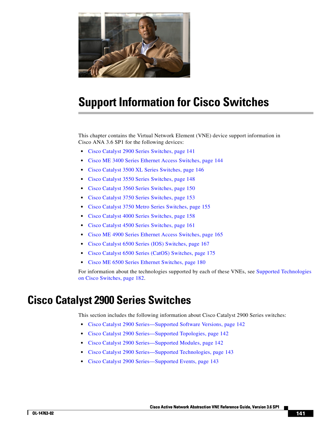 Cisco Systems OL-14763-02 manual Cisco Catalyst 2900 Series Switches, page, Cisco Catalyst 3550 Series Switches, page 