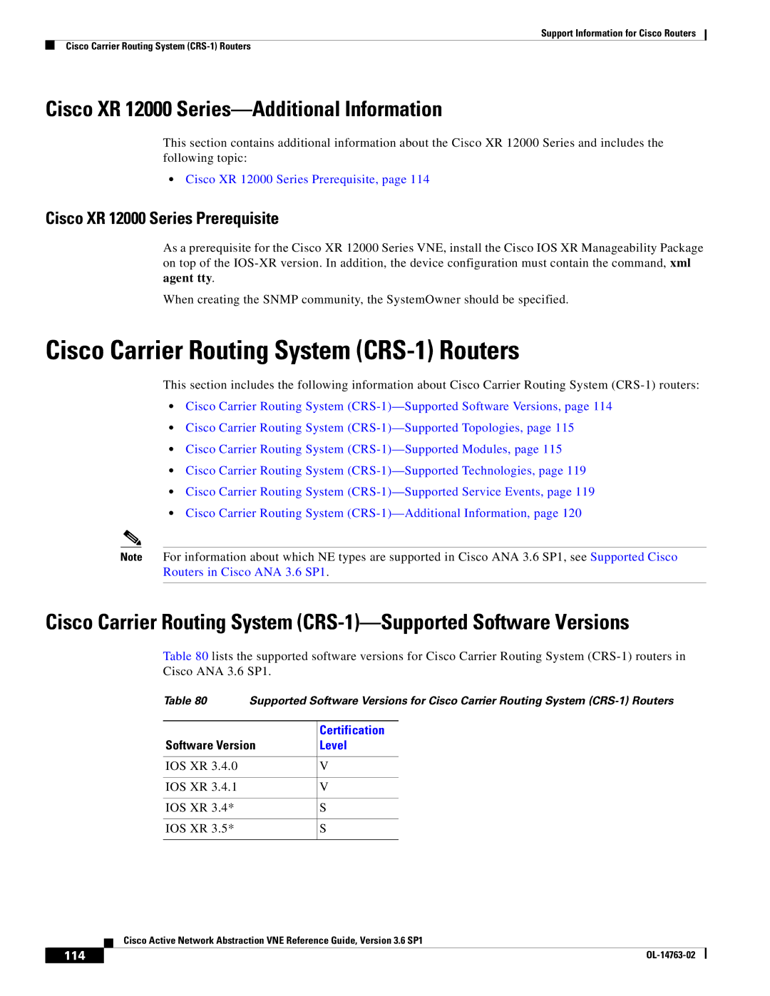 Cisco Systems OL-14763-02 Cisco Carrier Routing System CRS-1 Routers, Cisco XR 12000 Series-Additional Information, Ios Xr 